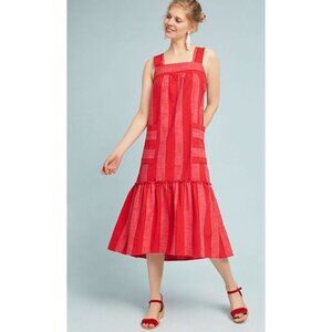 Maeve Tonal Stripe Midi Dress